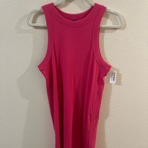 Old Navy Hot Pink Ribbed Tank Dress